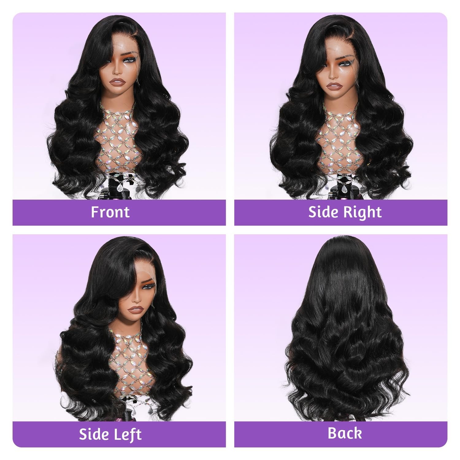 13×4 Full Frontal Body Wave Lace Wig – 22″ Human Hair, Ultra-Thin HD Lace, Pre-P