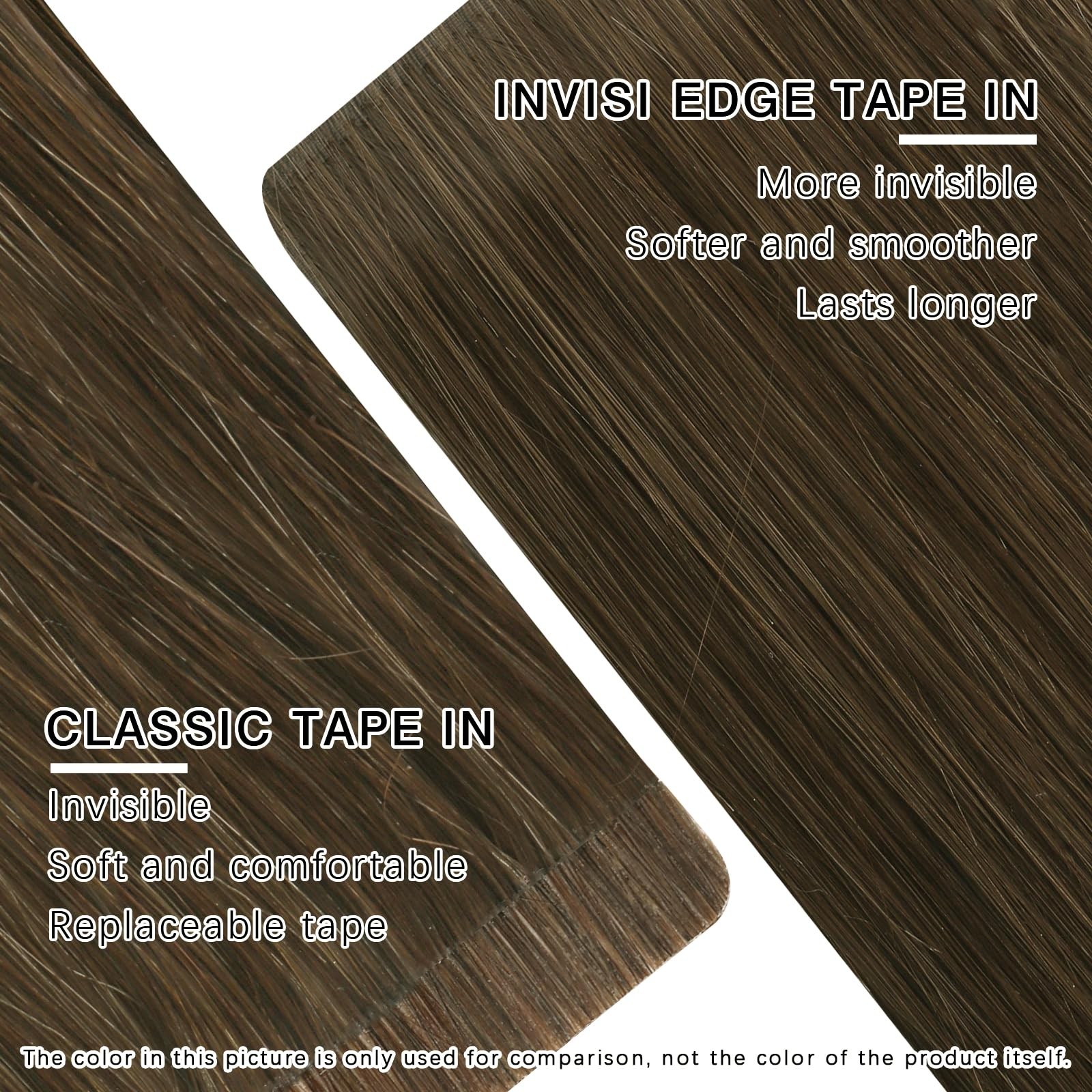 Abh Amazingbeauty Hair Invisi Edge Tape In Hair Extensions Real Human Hair