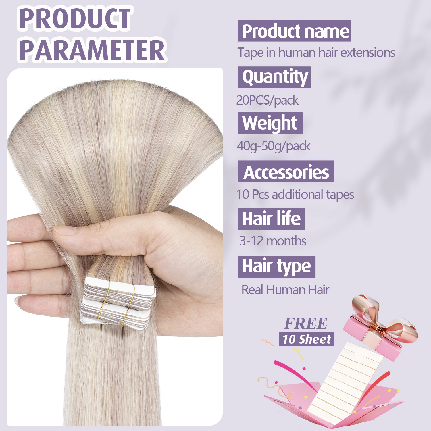 2026 Russian Tape In Hair Extensions 100% Remy Human Hair Balayage Skin Weft USA