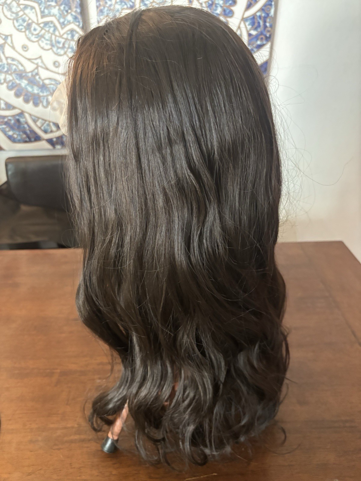 Lace Front T Part Synthetic Beautiful Brunette 26-28in Curly Wig