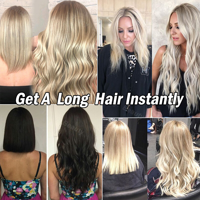 Thick 1g/strand Keratin U Tip Nail Fusion Russian Human hair Extensions Real 24″