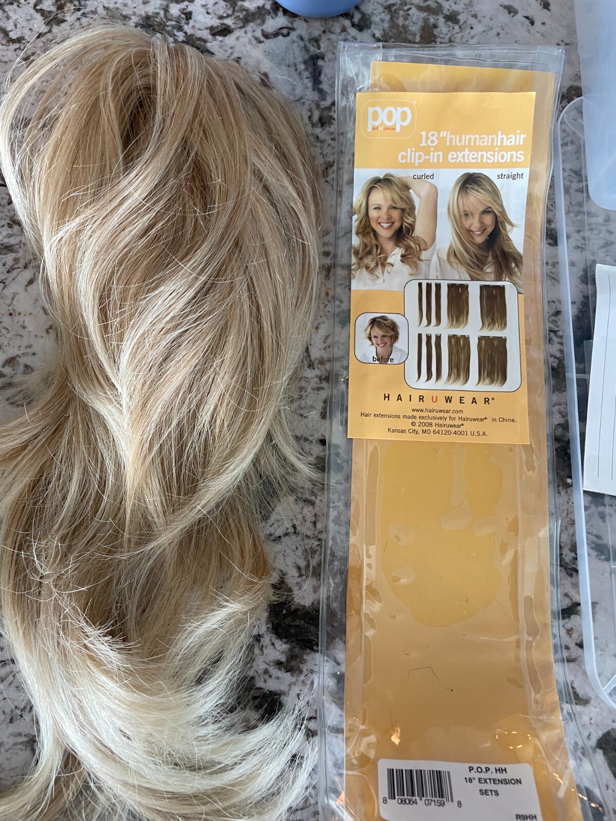 10 PC REMY BLONDE HUMAN HAIR KIT