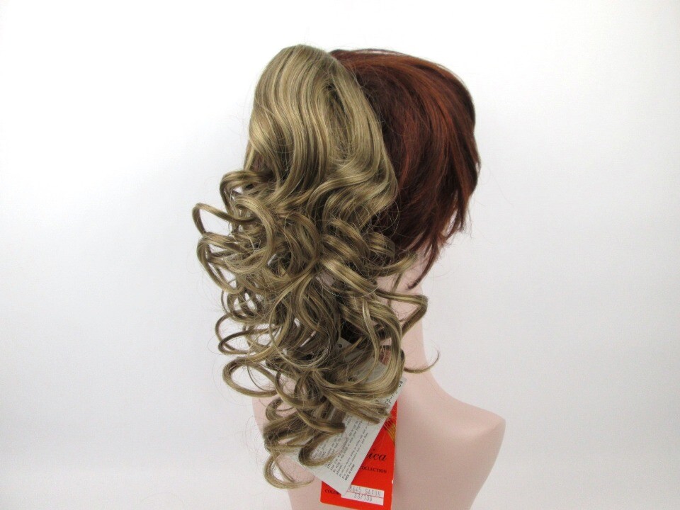 13″ LONG LAYERED LOOSE CURLS CURLY HAIR HAIRPIECE PONYTAIL WIGLET CLAW CLIP MILA