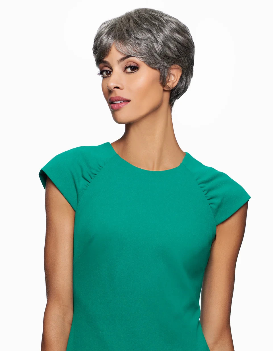 Foxy Silver JUNE, 100% Human Hair Wig, Short, Boy Cut, Fashionable Wig