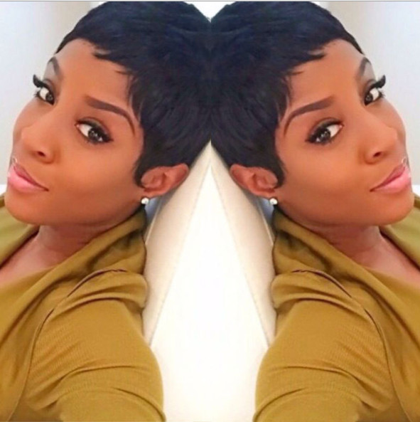 100% Human Hair Straight Short Pixie Cut Black Wig Machine Made Daily New