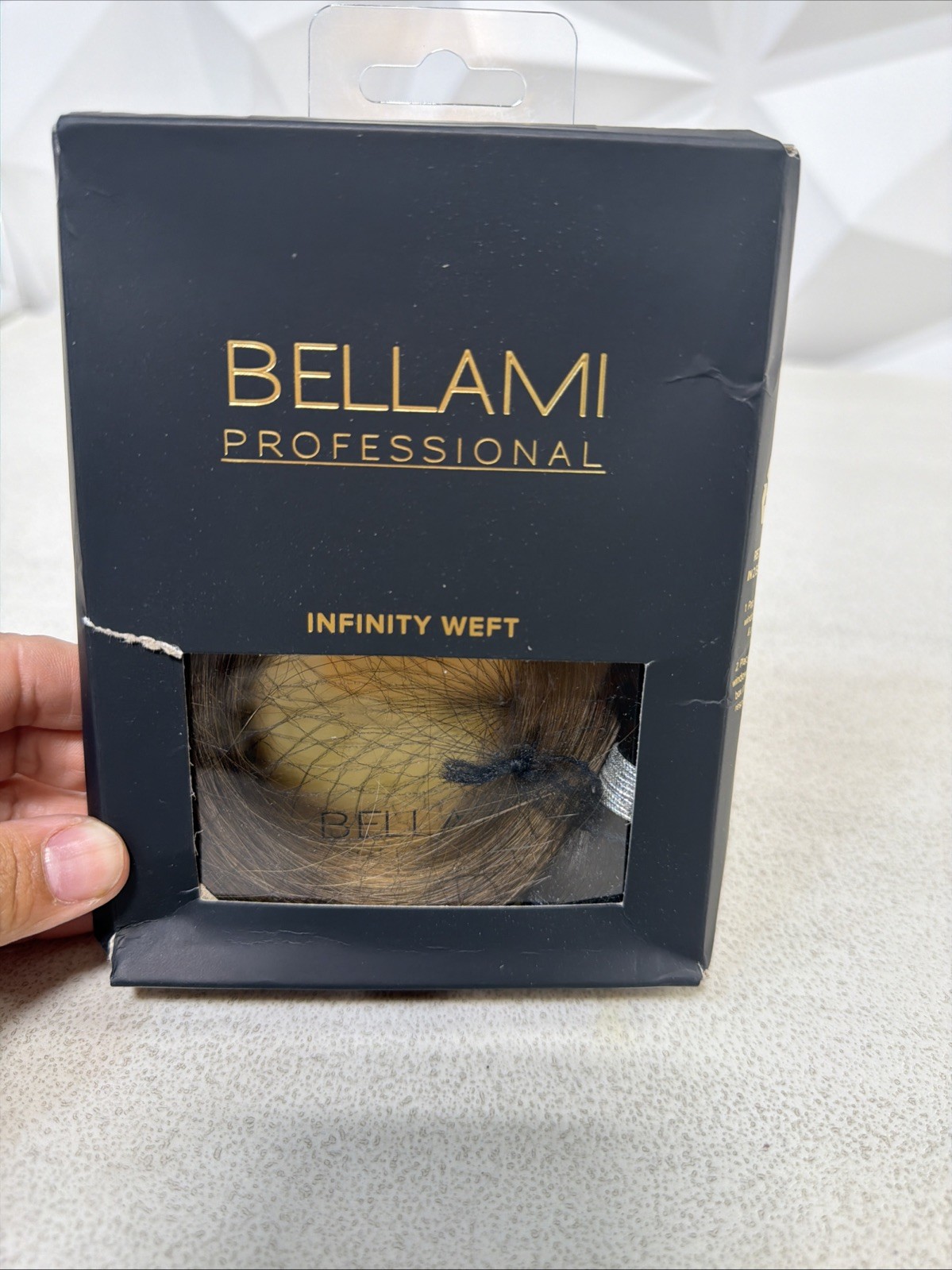 BELLAMI INFINITY WEFT Color Off Black/movha Cream#1B/2/6 Rooted 16in-60g