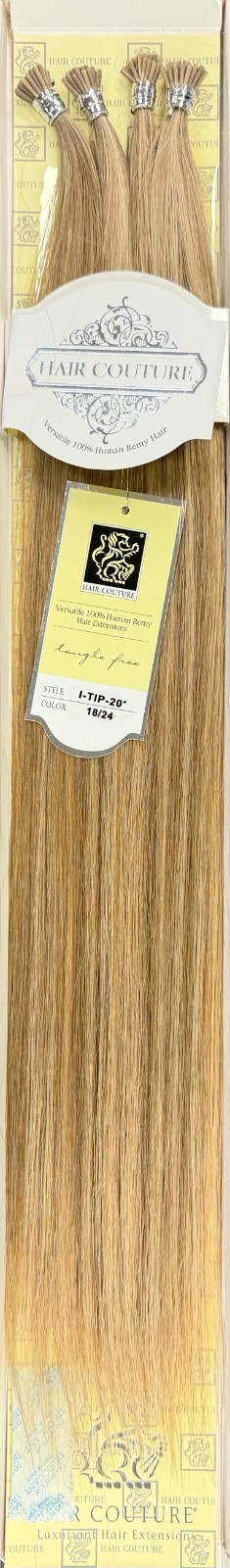 Hair Couture Versatile Human Remy Hair 20″ I-Tip Extensions 120pcs #18/24 Blend