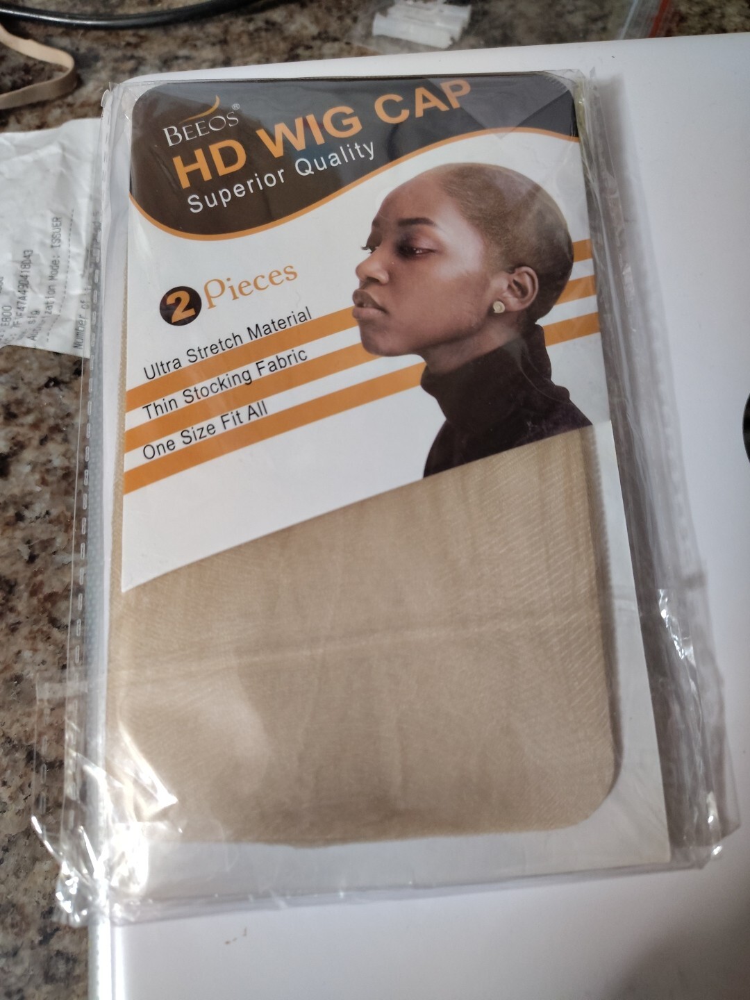 BEEOS Dark Brown Skinlike HD Wig Cap for Women, Cap, 4 PCS