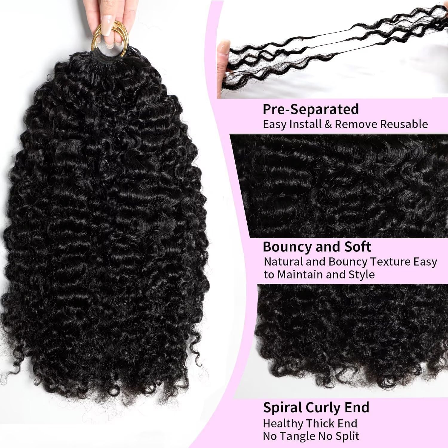 Perismoda Feather Crochet Human Hair 14 Inch Crochet Burmese Curly 15A 100