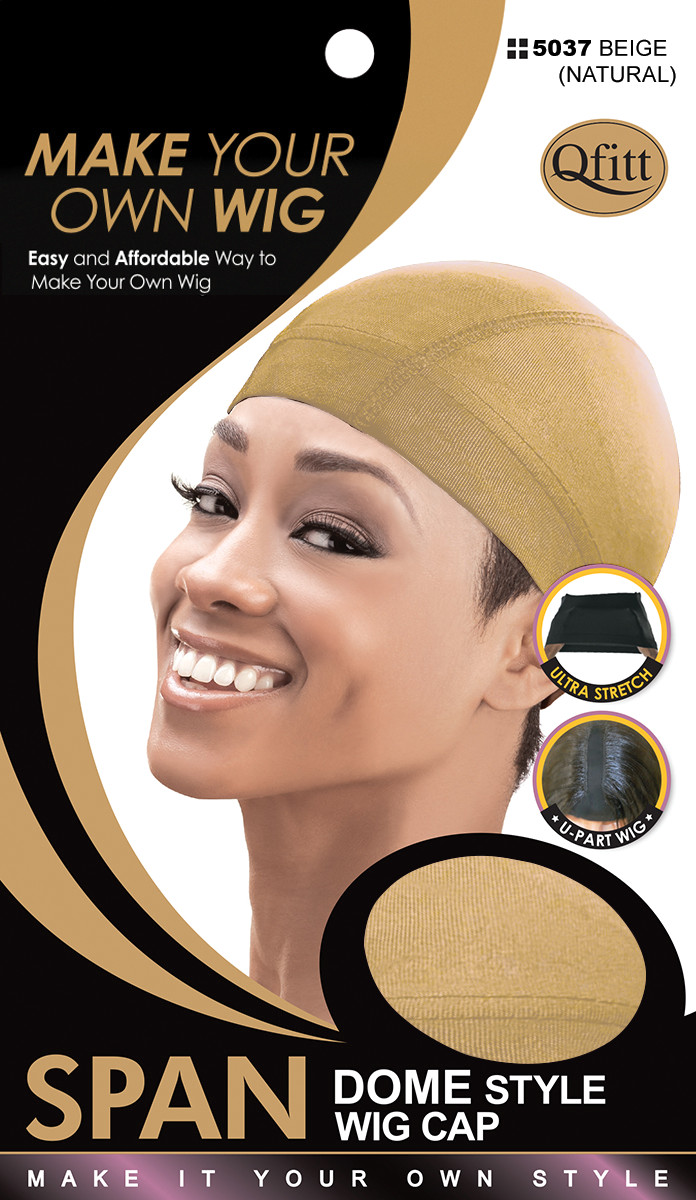 QFITT DOME STYLE SPAN WIG CAP(4PCS):Black, Beige, Brown, Auburn