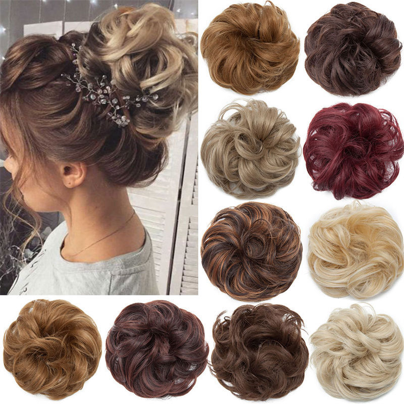 Hair Band Wig Bun Hair Rope Fluffy Hair Band 2024 Chemical Fiber Hair Band Wig