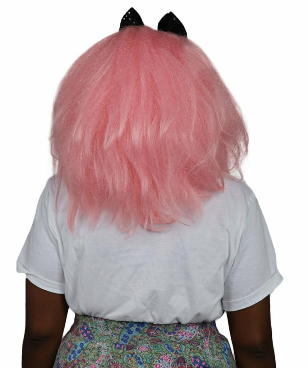 Womens Clown Wig with Bow, Jumbo Super Size Wig, Premium Breathable Capless Cap