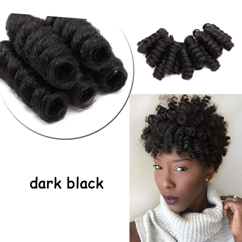 Short Jamaican Bounce Afro Crochet Braiding Hair Extension Spring Twist Curly W3