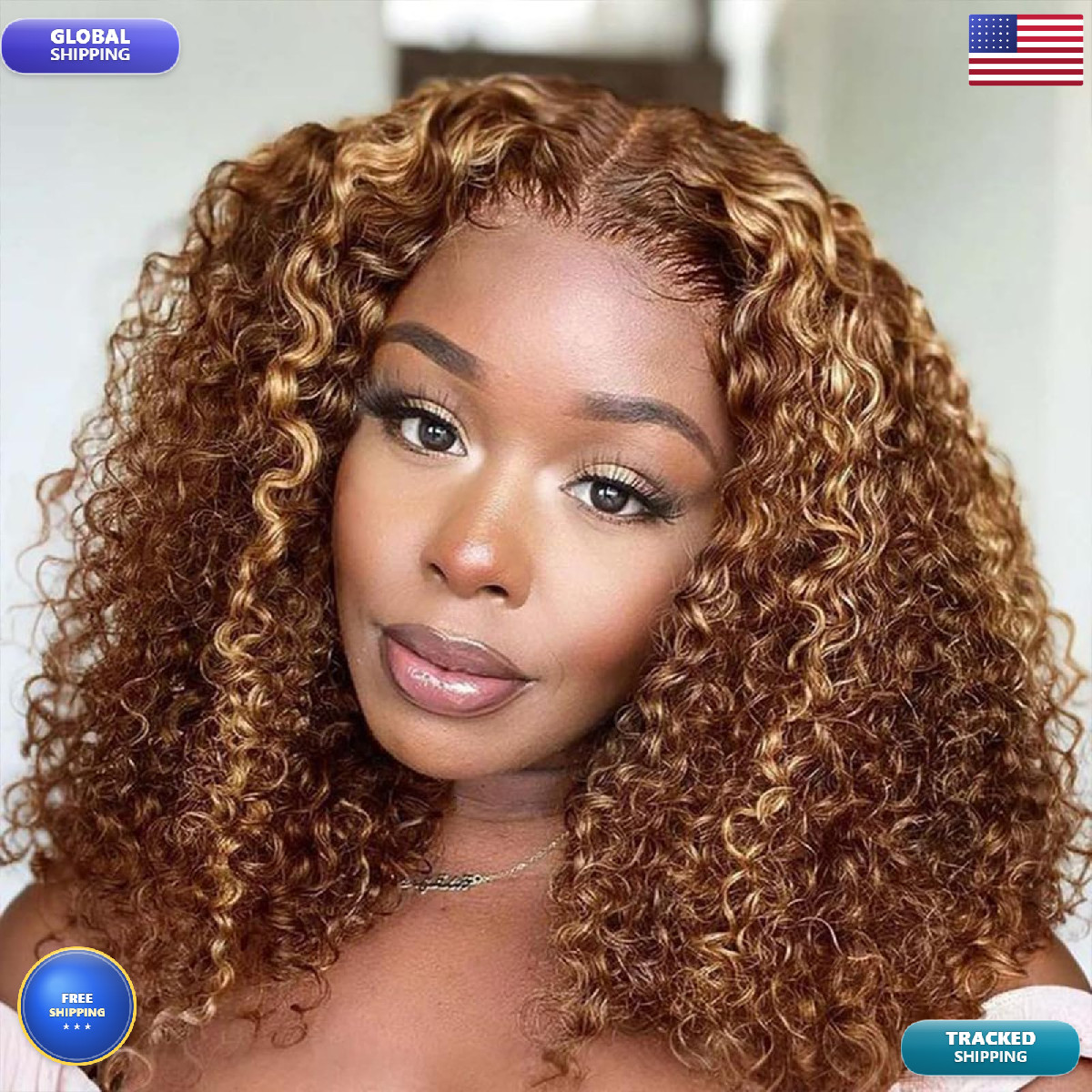 Punmasa 18 Inch Bob Wig Human Hair 13X6 Frontal Lace Wig 200 Density Highlight