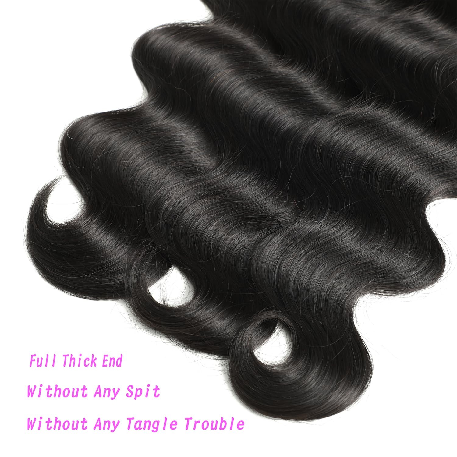 Gnvo 12A Human Hair Bundles 14 16 18 20 Inch Body Wave Bundles 100 Unprocessed