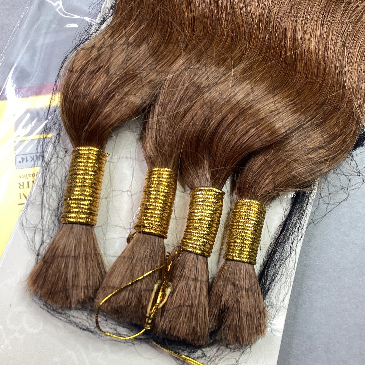 Bless European Bulk 14″ 100% Human Hair Extensions Color 30 Wavy