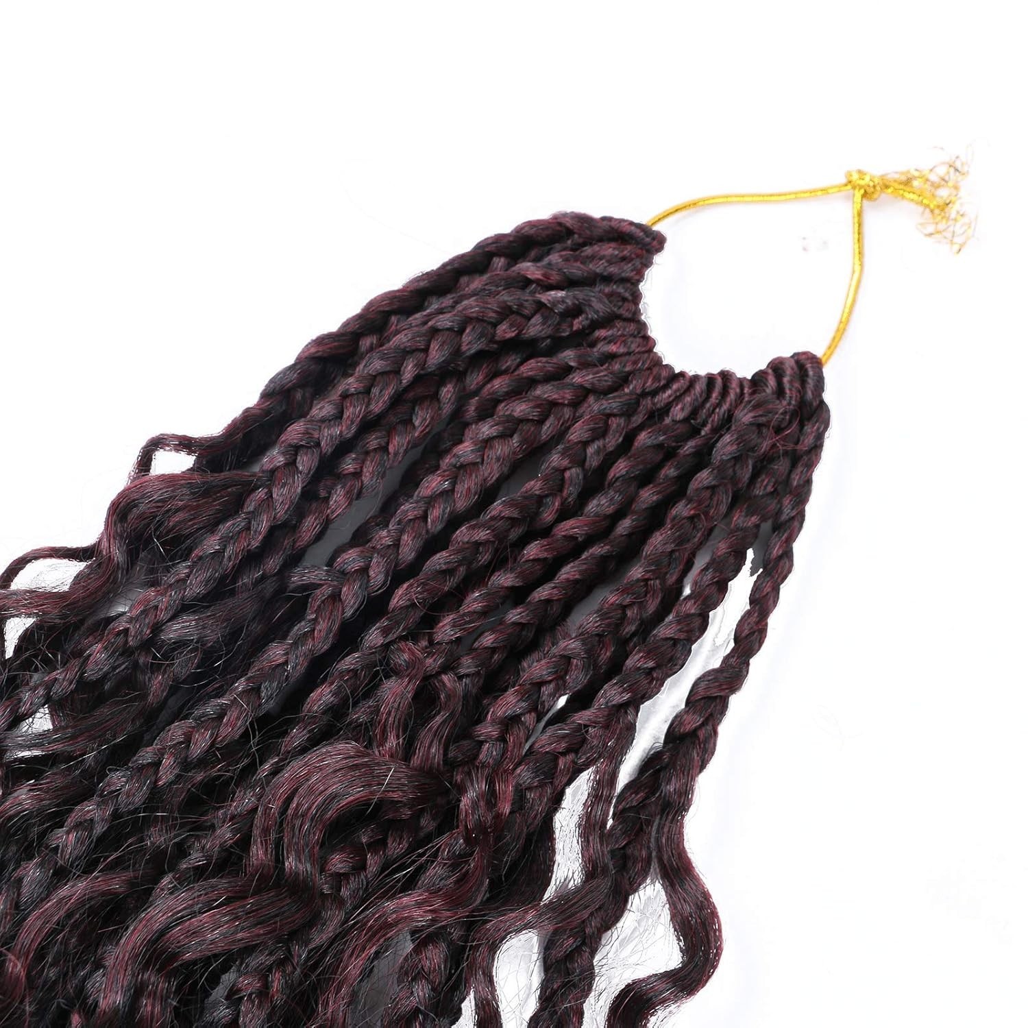 12 Inch Crochet Box Braids Curly Ends 8 Pack Synthetic Hair for Women