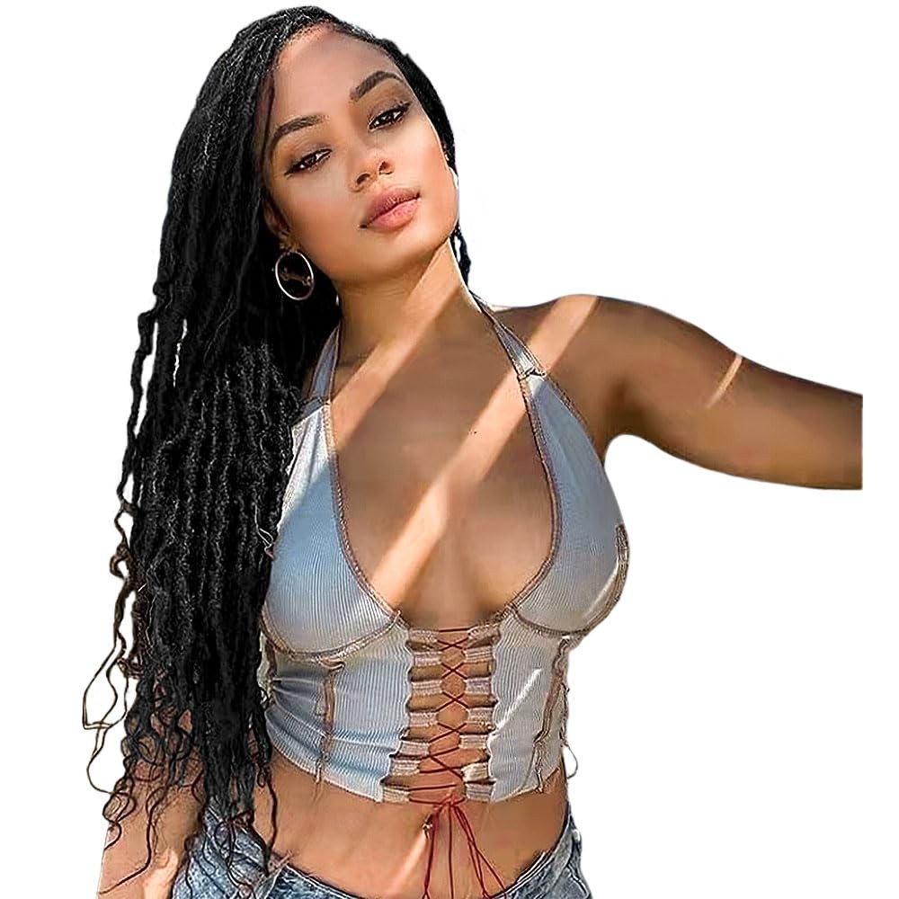 Bohobabe Faux Locs Crochet Hair 18 Inch Boho Soft Crochet Locs Curly Ends Long