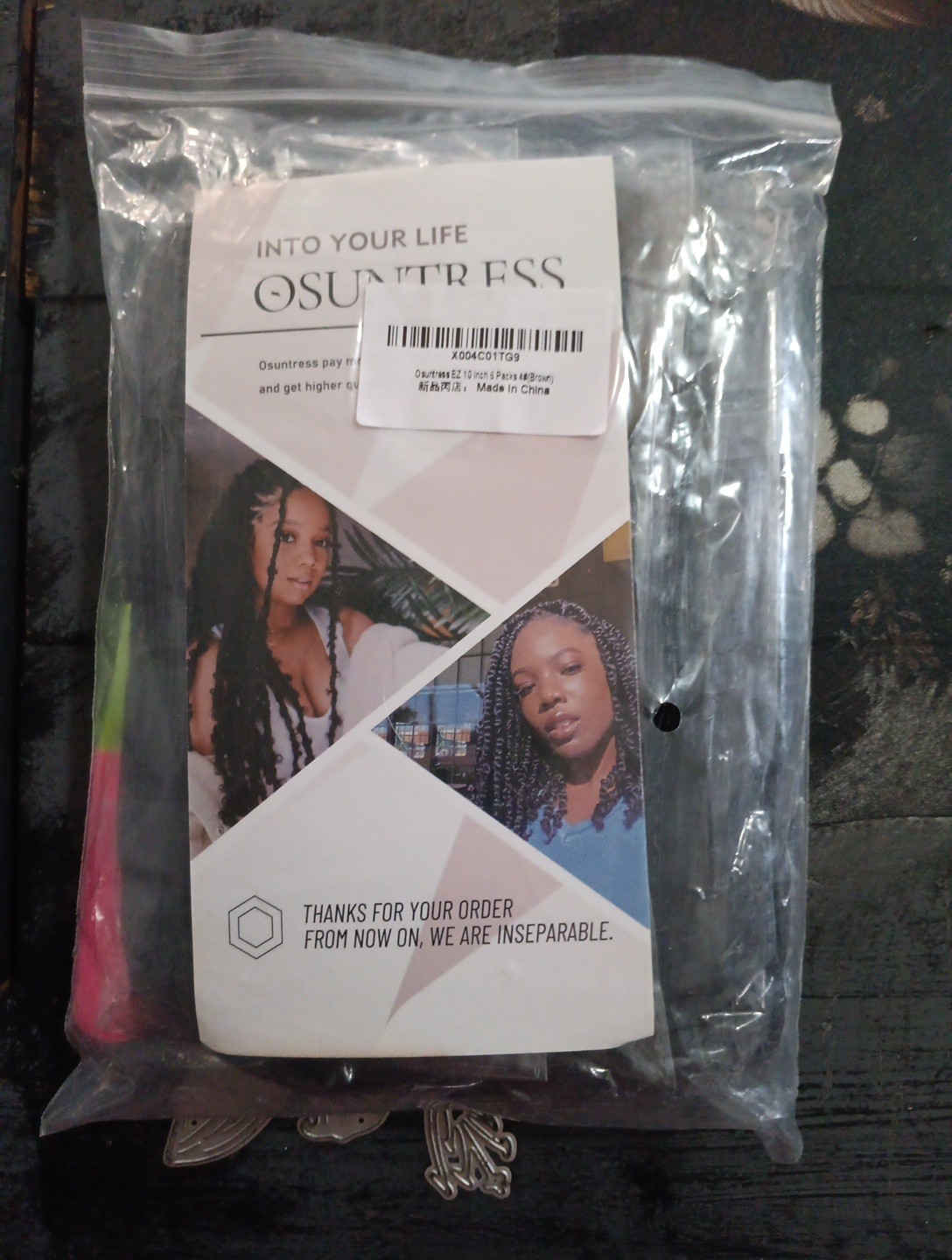 Lot Of 2 Osuntress EZ 10″ 6pks , 4pk 18″ Hair Wefts Both #4brown
