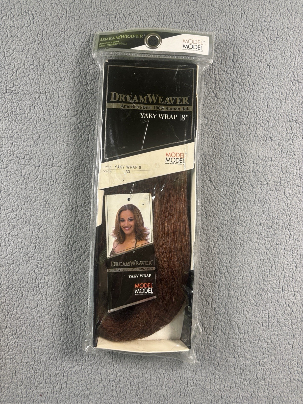 Model Model Dreamweaver 100% Human Hair Yaky Wrap 8″ Color 33, 1 Pack