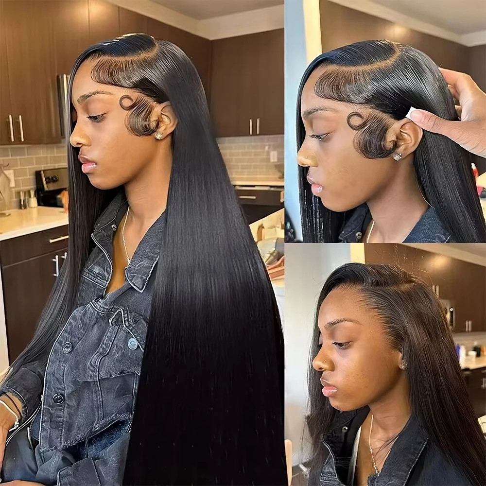 Bone Straight 13×4 Lace Frontal Wig For Women 5×5 Glueless Invisi Drawstring