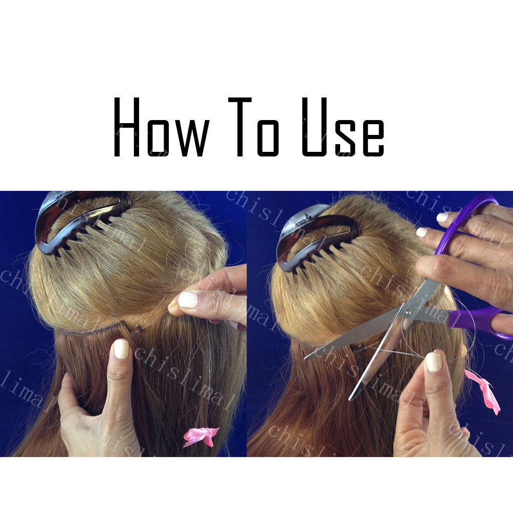 Ombre 120g Handmade Flip Human Hair Extensions Invisible Wire good Hair Weft