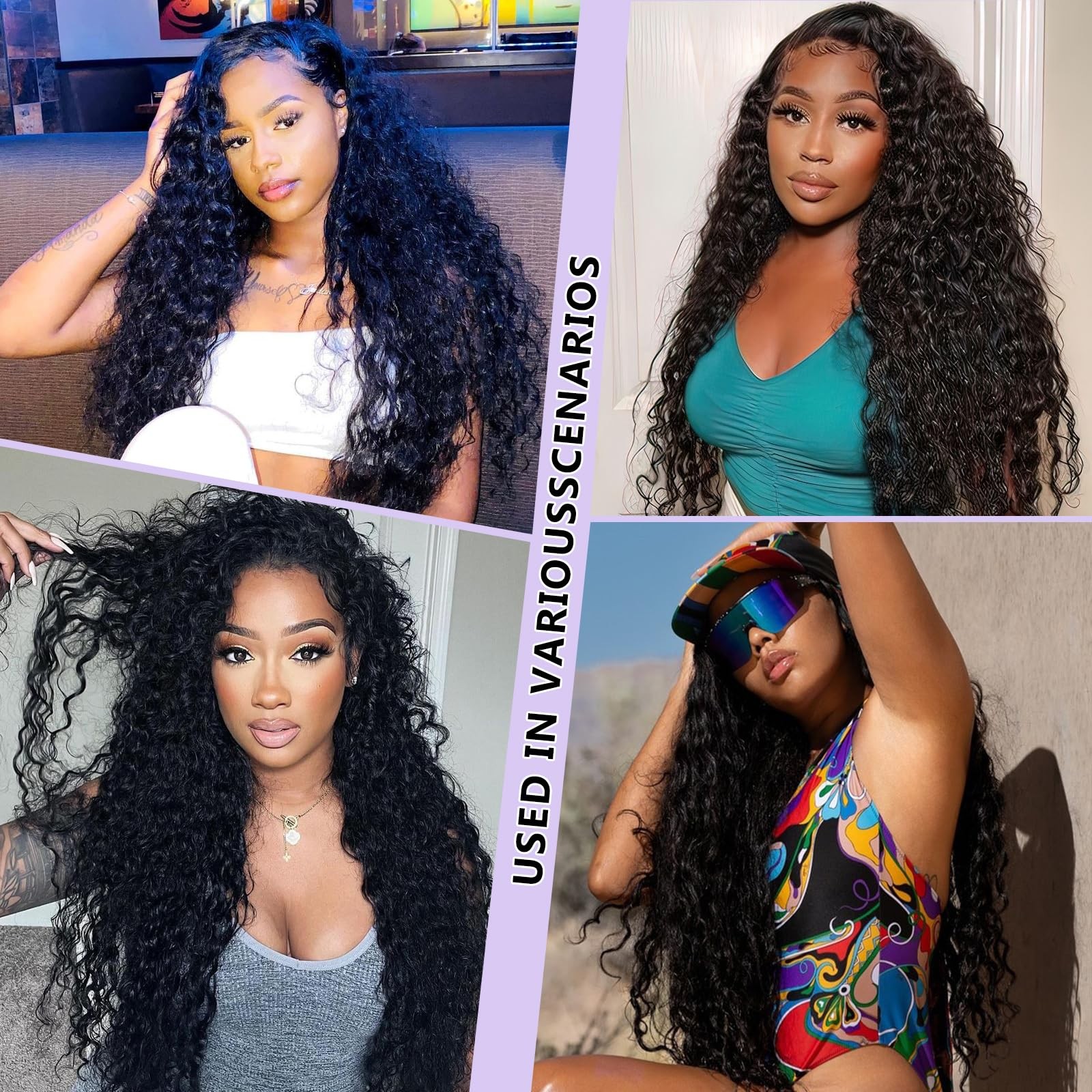 Soez 28 Inch Deep Wave Lace Front Wigs Human Hair 13X4 Hd Lace Front Wigs Human