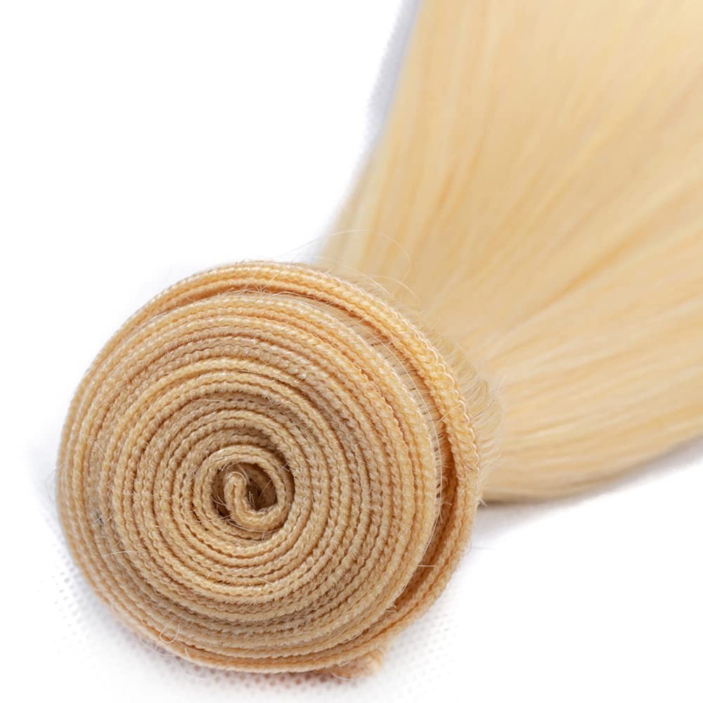 Color 613 Blonde Bundles Straight Bundle Human Hair 20 Inch Brazilian Virgin …