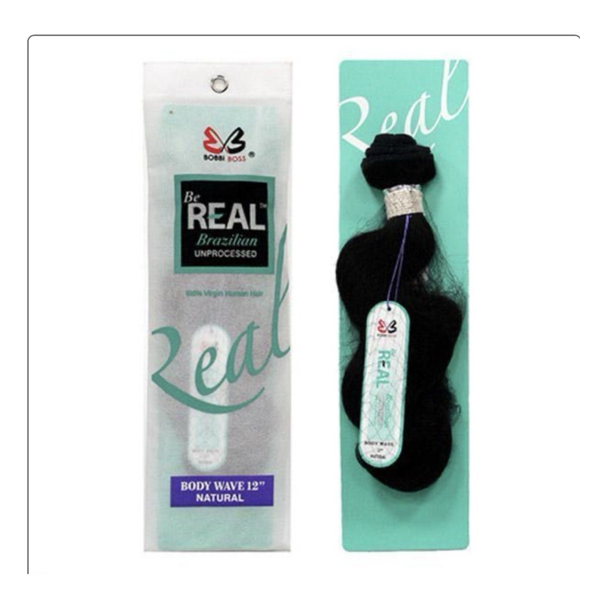 Bobbi Boss Brazilian Body Wave Unprocessed Human Hair Weaving Black 12″