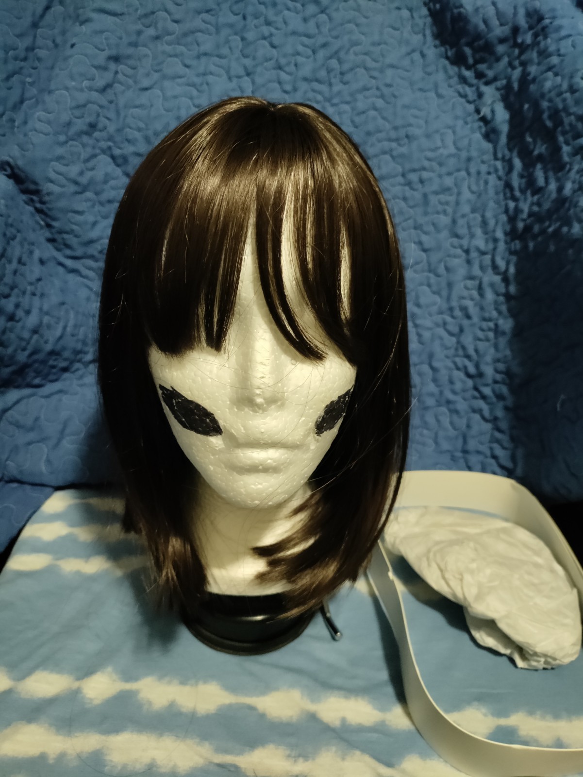 Brown Synthetic Wig 12in Straight Classic Mash Cap