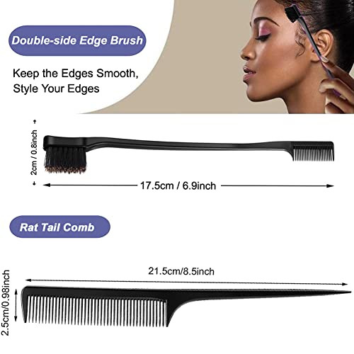Elastic Bands Set for Wigs and Lace Frontals – 3 pieces with Rat Tail Comb,