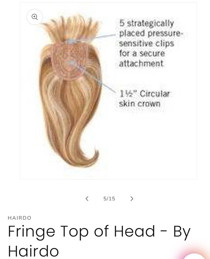 Fringe Top of Head – By Hairdo 14 Inch GLAZED FIRE
