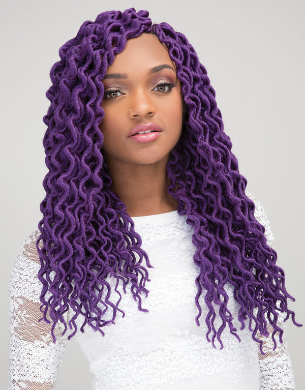 JANET COLLECTION CROCHET BRAID CURLY FAUX – 2X MAMBO COILY DENSE LOCS 18″