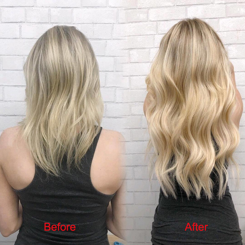 150g+ Tape In Real Human Hair Extensions Remy Full Head Black Brown Blonde Ombre
