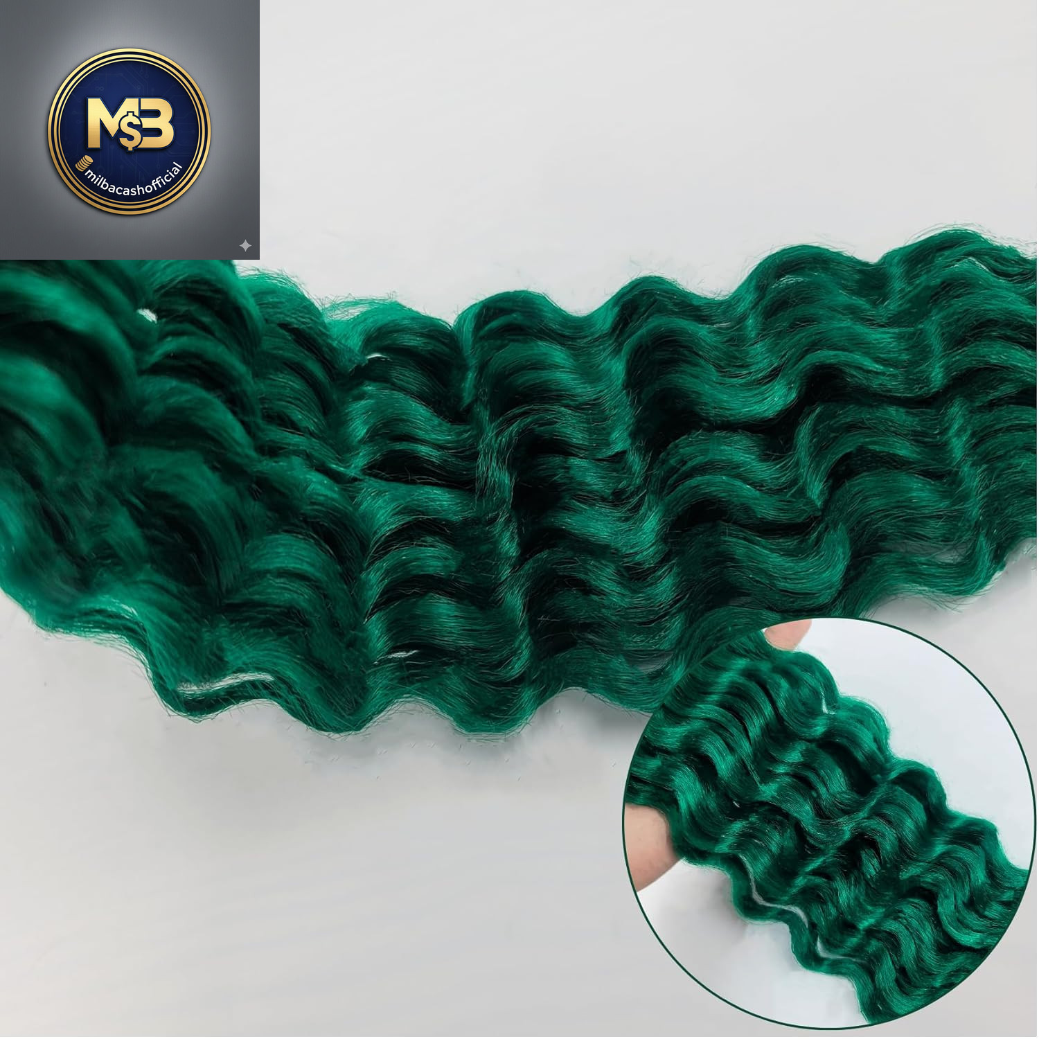 Green Braiding Hair Pre Stretched Dark Green Boho Hair for Braiding Hypoallergen
