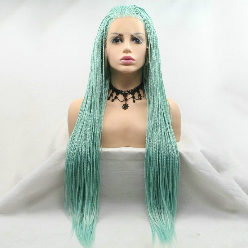 Mixed Color Wig Synthetic Lace Front Wigs Premium Heat Resistant Fiber Hair