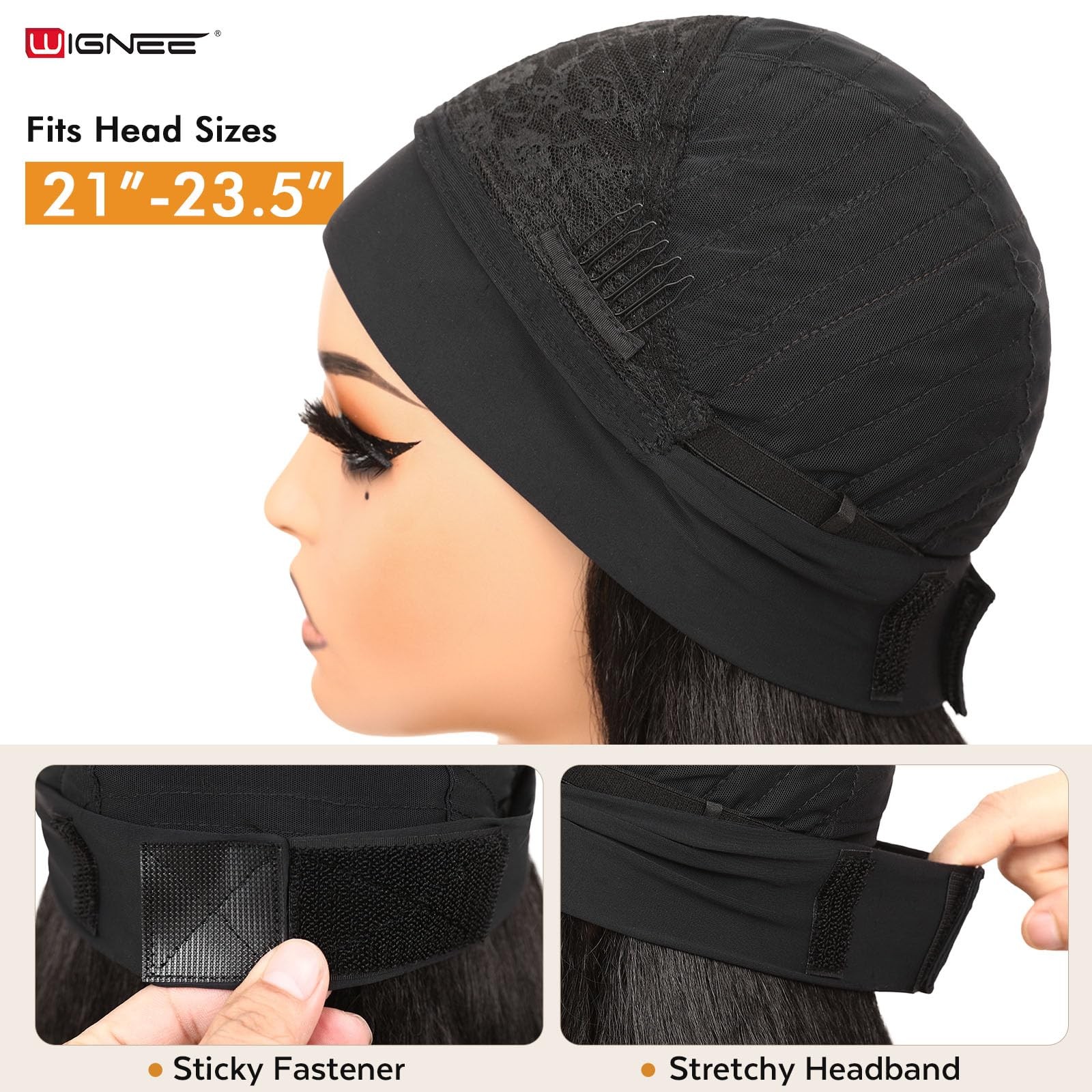 Yaki Curly Headband Synthetic Layered Kinky Straight Half Wear and Go Glueles…