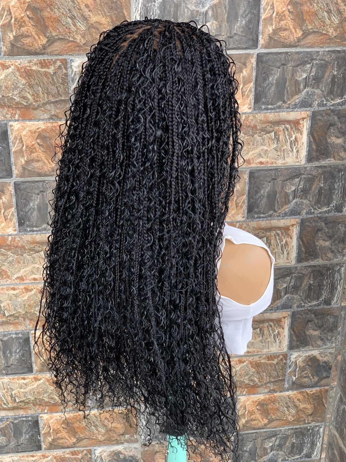 Tangle Free Boho Knotless Braided Wig Box braids Full lace braids wig Senegalese