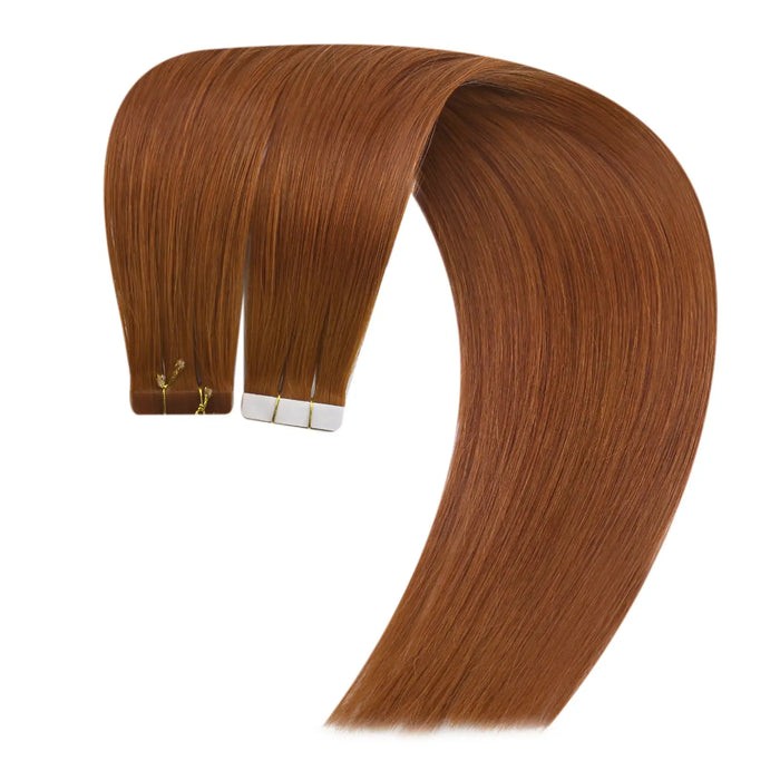 Sunny Hair TAPE-IN 18in Copper Red Virgin Human Hair Extensions TP_33_50G3