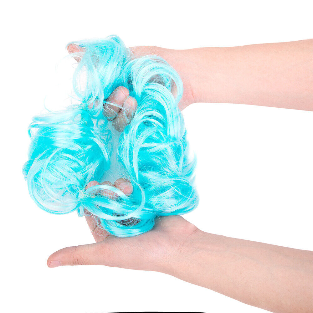 Hair Bun Curly Ponytail Scrunchie Claw Comb Messy Extensions Natural Hair Piece