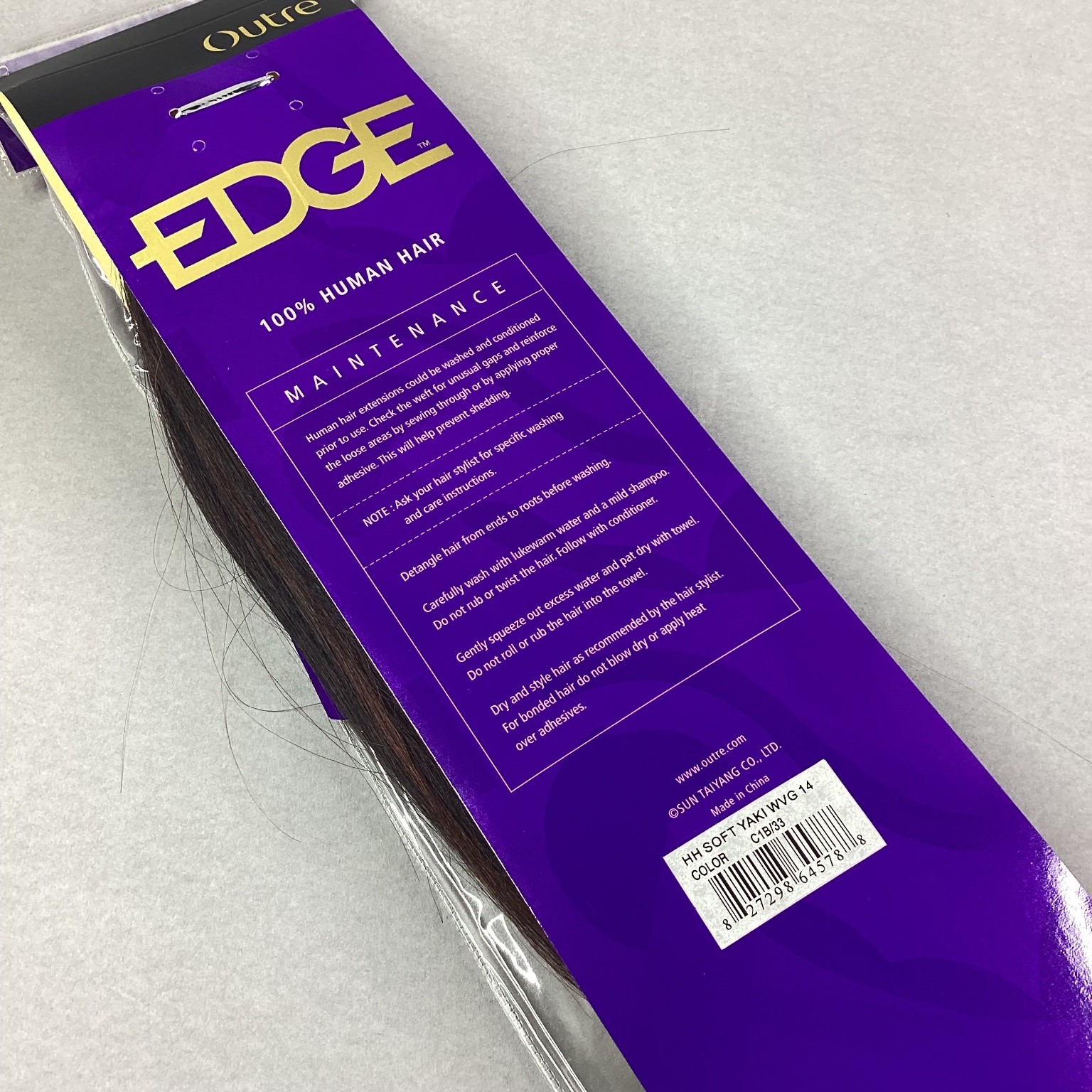 Outre EDGE 100% Human Hair Extensions 14″ C1B/33 Soft Yaki WVG