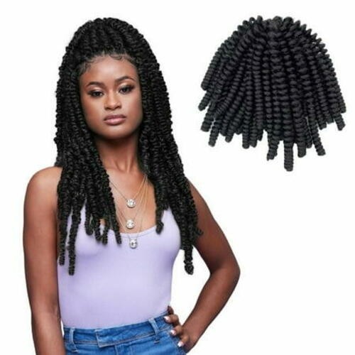 Darling Passion Twist Crochet Hair 2X Pack 24 inch #1B Adult Women