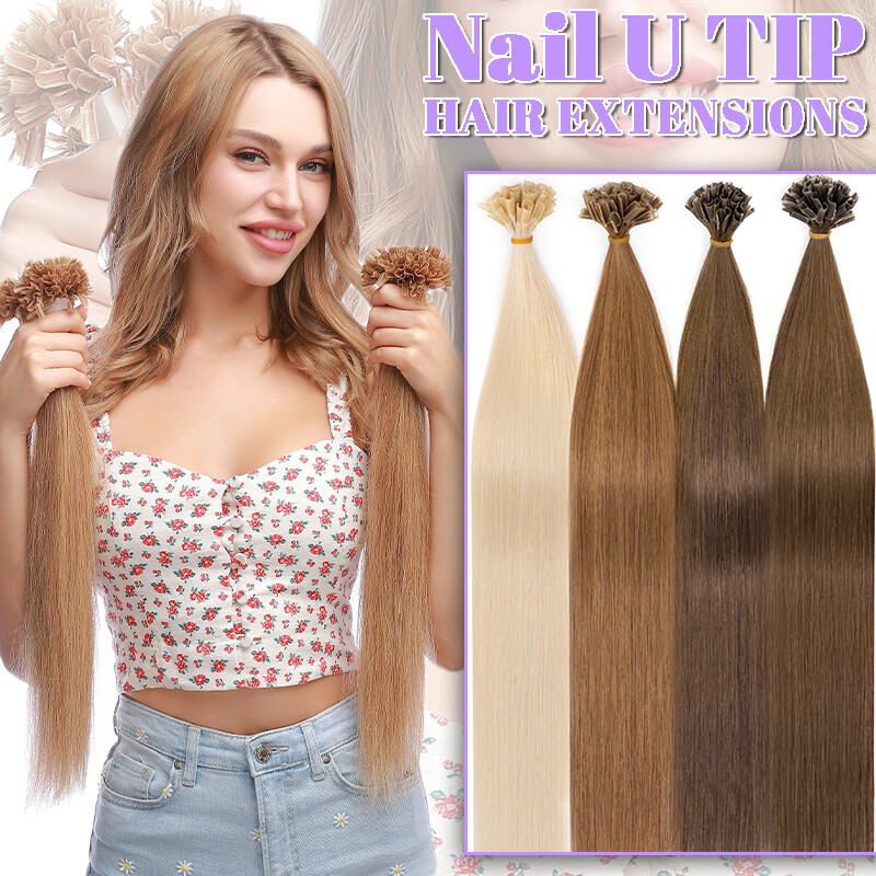 200S Nail U Tip Glue Keration Fusion Russian Remy Human Hair Extensions THICK
