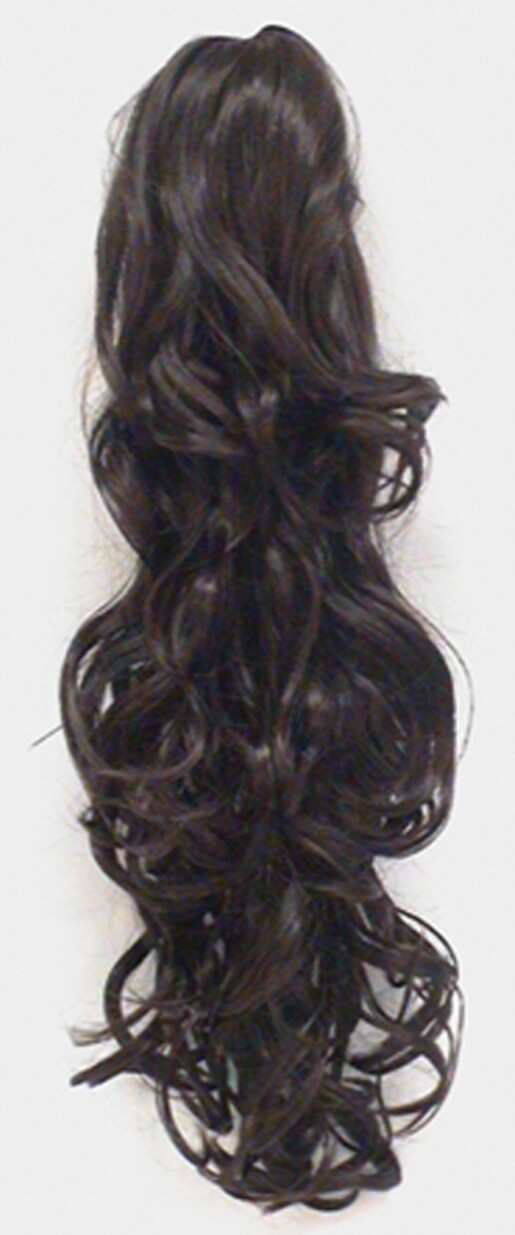 23″ LONG LAYERED WAVY CURLY HAIR PONYTAIL HAIRPIECE BANANA CLIP REVERSIBLE LEAH