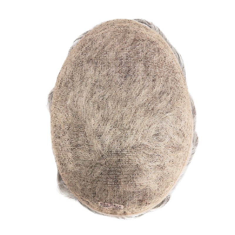 Toupee Mens Human Hair French Lace Human Hair Replecement System Hairpieces #380