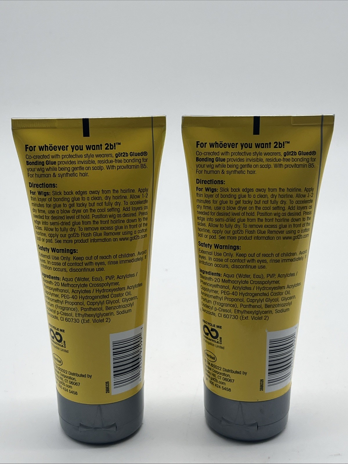 2pk Got2b Glued Bonding Glue,For Protective styles,Gentle on Scalp,Wig Glue 6oz