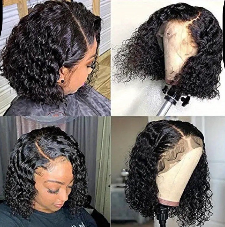 14” 150% Density Brazilian Curly Bob Wig – Natural, Stylish & Easy to Wear,