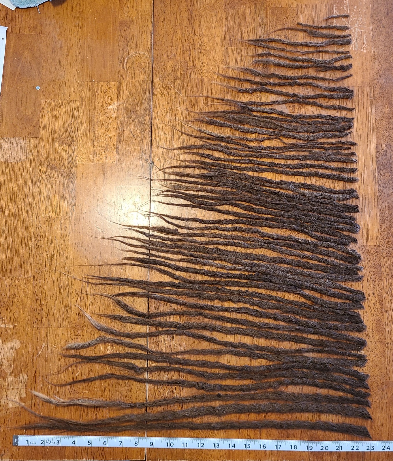 51 Real Human Hair Dreadlocks Brown Color 23” Long & Thick Width