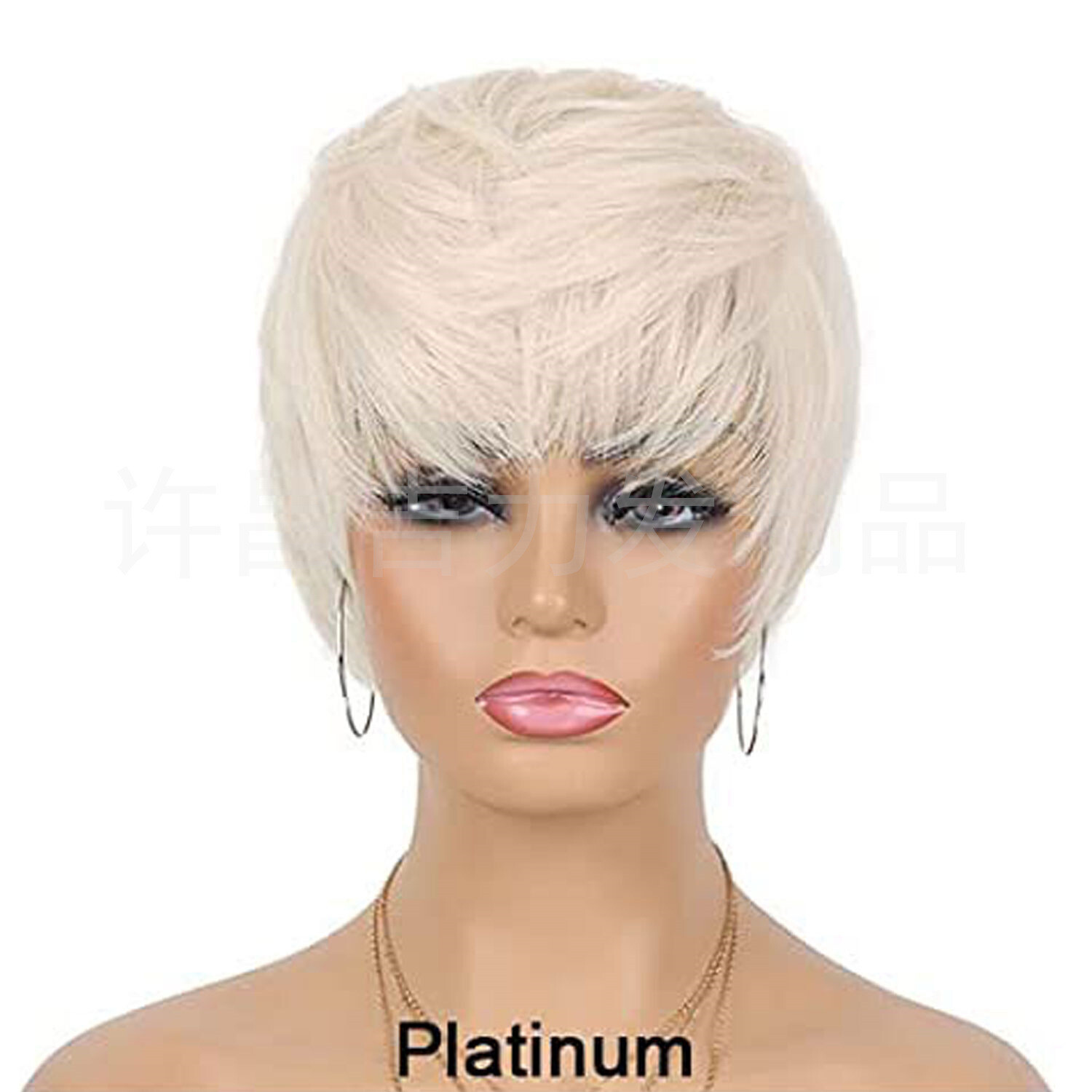 Fashion Short Cut Wigs Black White Blonde Wigs Burgundy Pixie Cut Wigs for Women