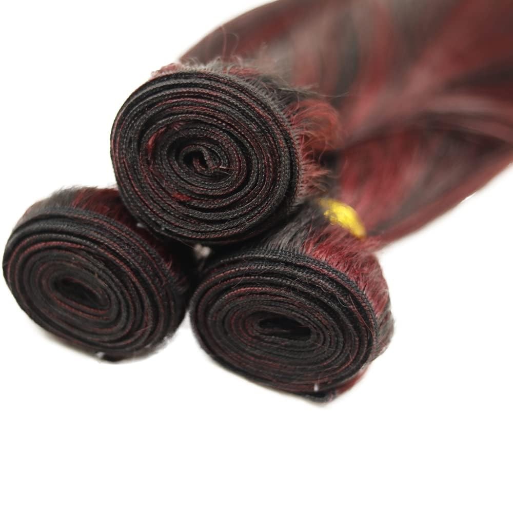 Peenoll Burgundy Body Wave Human Hair Bundles22 24 26 Inch P1B/99J Human Hair